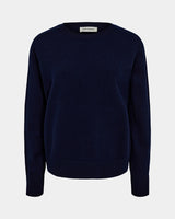 Delia Round Neck Jumper in Navy | Sofie Schnoor