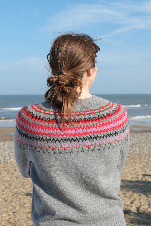 Flannel Grey Fairisle Jumper | Quinton + Chadwick