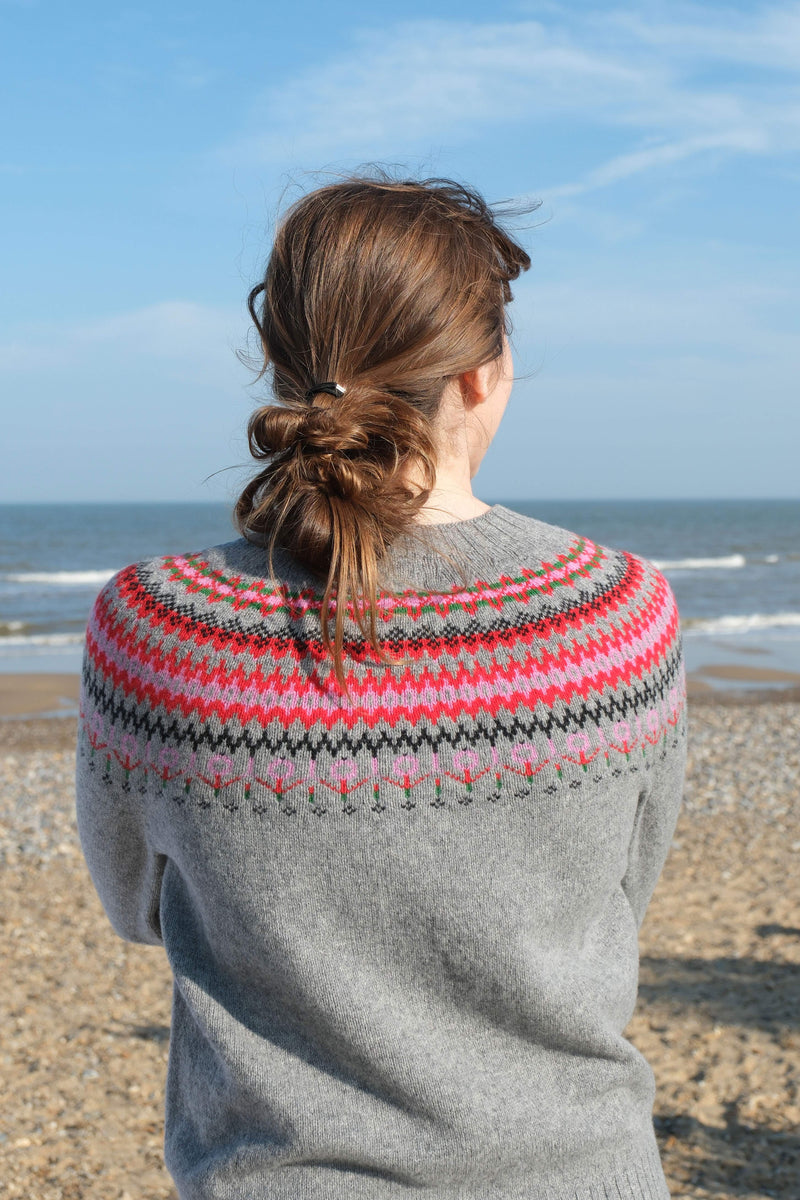 Flannel Grey Fairisle Jumper | Quinton + Chadwick