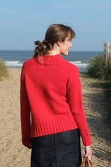 Red Swing Split Hem Jumper | Quinton + Chadwick