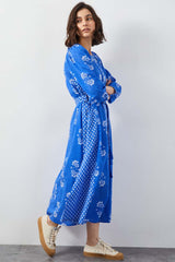 Amber Blue Midi Dress | East Heritage