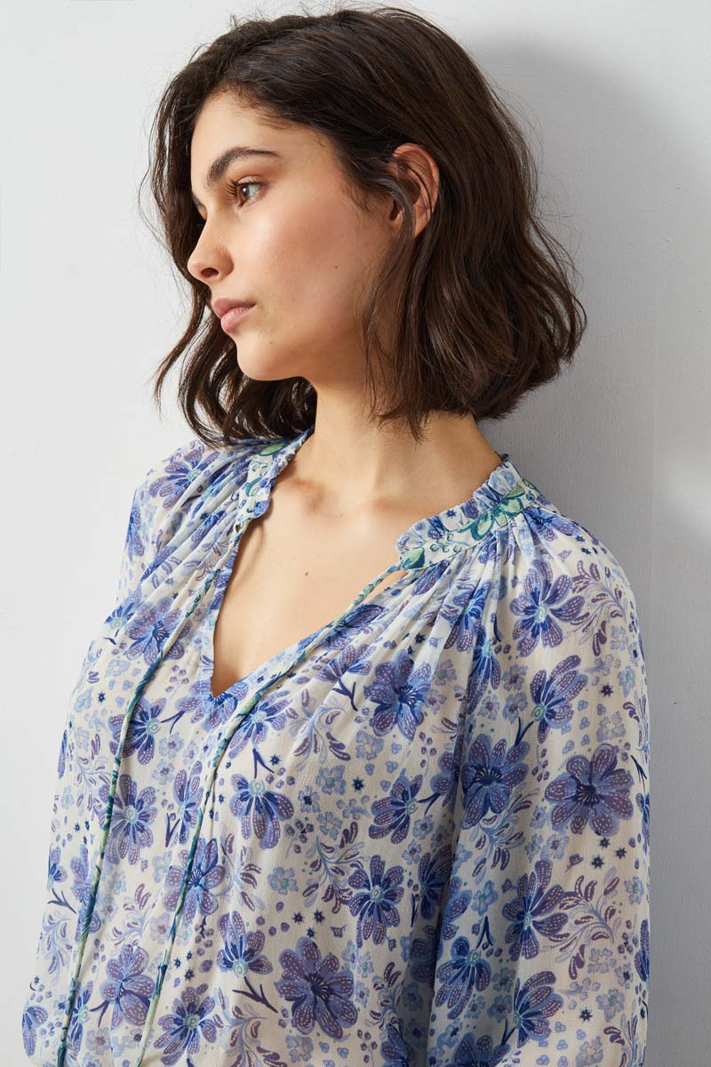 Amelia Blue Blouse | East Heritage