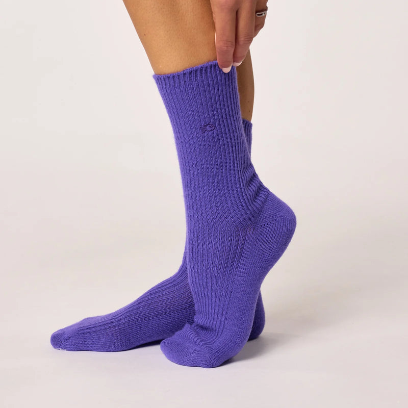Purple Wool & Angora Socks | BillyBelt
