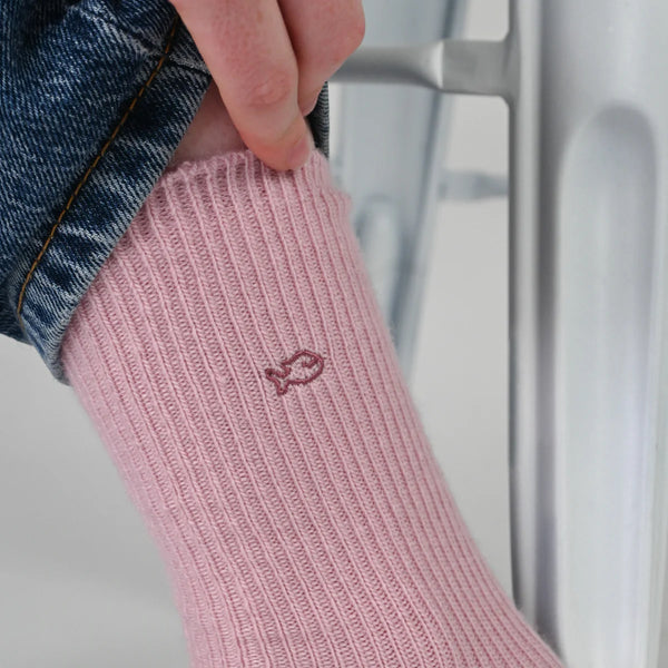 Dusty Pink Wool & Angora Socks | BillyBelt