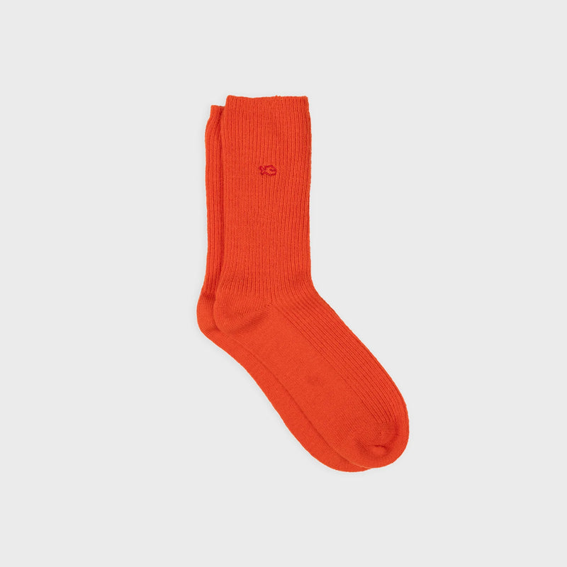 Orange Wool & Angora Socks | BillyBelt