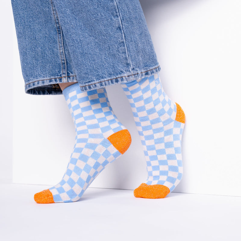 Blue Check Socks | BillyBelt
