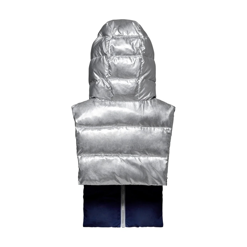 Reversible Hood Insert in Silver & Navy | Fudoon