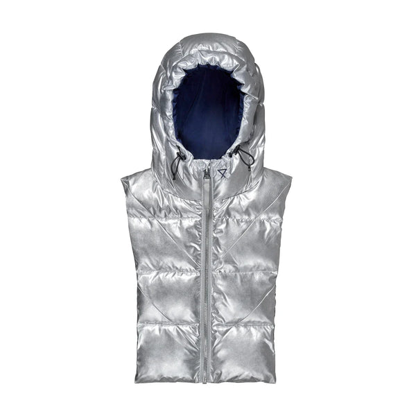 Reversible Hood Insert in Silver & Navy | Fudoon