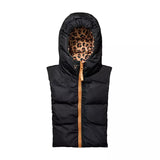 Reversible Hood Insert in Leopard & Black | Fudoon