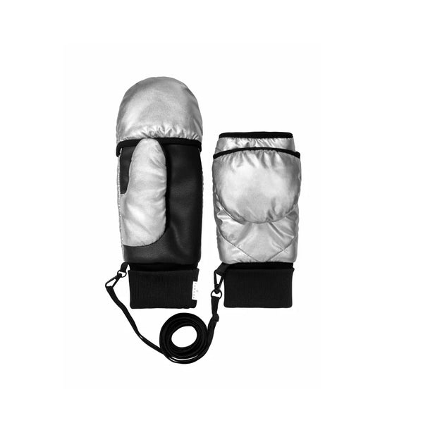 Silver Convertible Mittens | Fudoon