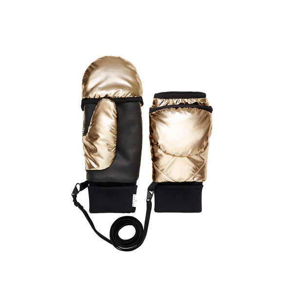 Gold Convertible Mittens | Fudoon