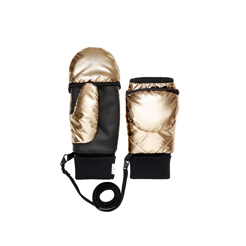 Gold Convertible Mittens | Fudoon