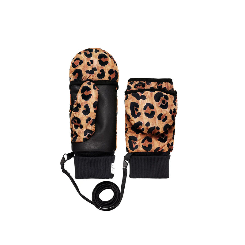 Leopard Convertible Mittens | Fudoon