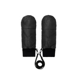 Black Convertible Mittens | Fudoon