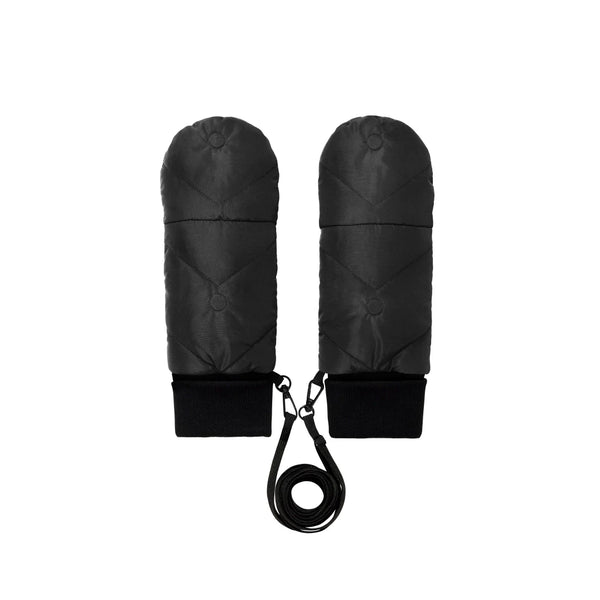 Black Convertible Mittens | Fudoon