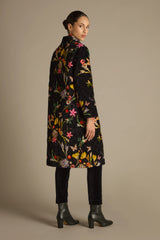 Velvet Vintage Floral Quilted Coat | Sahara