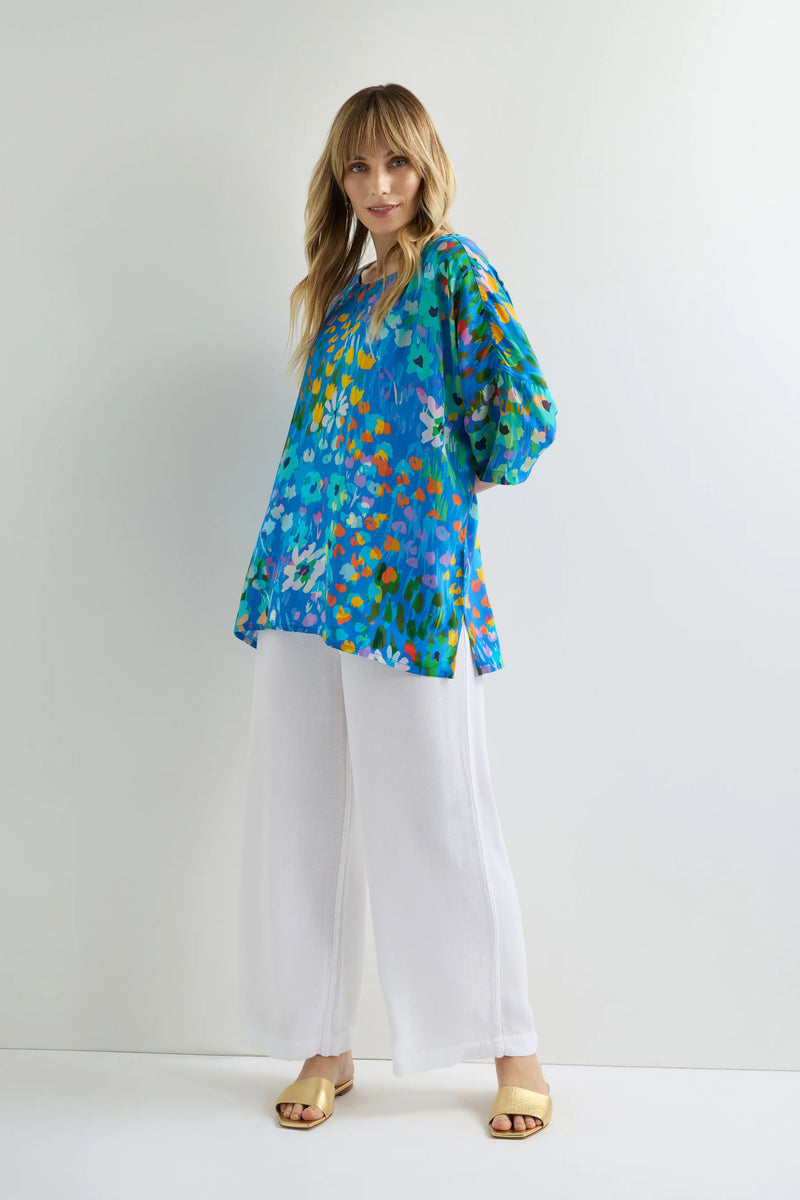 Abstract Painted Garden Top | Sahara