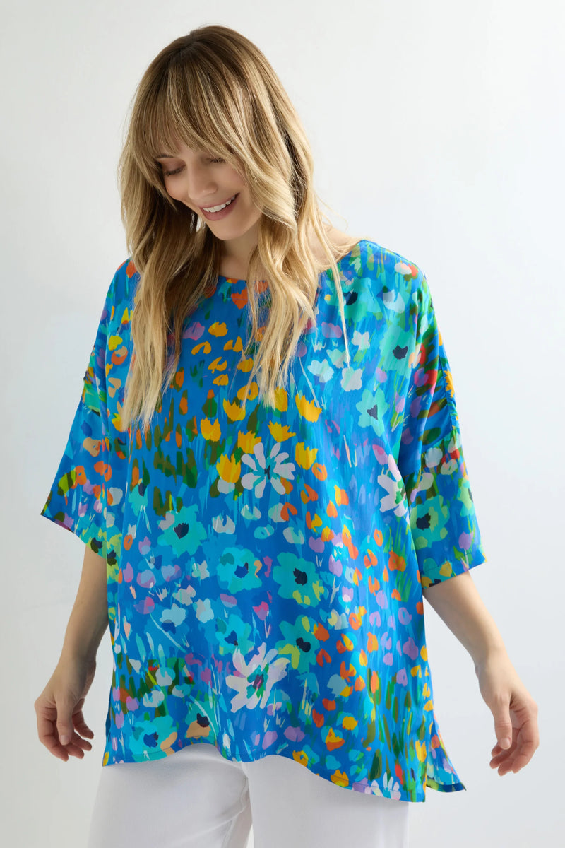 Abstract Painted Garden Top | Sahara