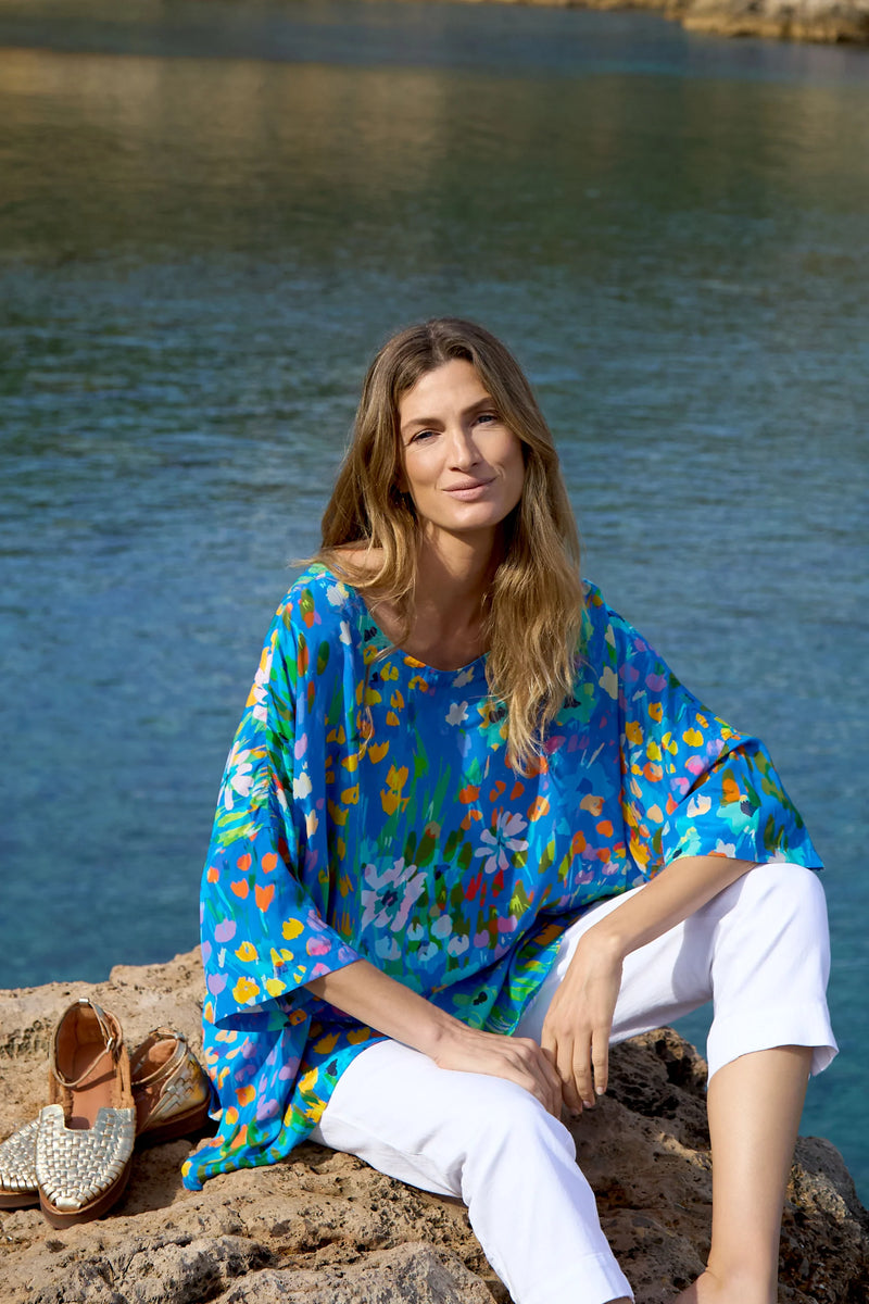 Abstract Painted Garden Top | Sahara