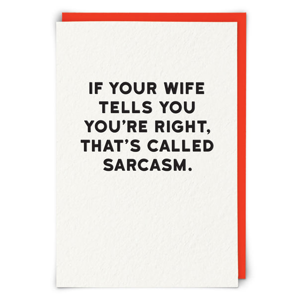 'Sarcasm' Card | Redback