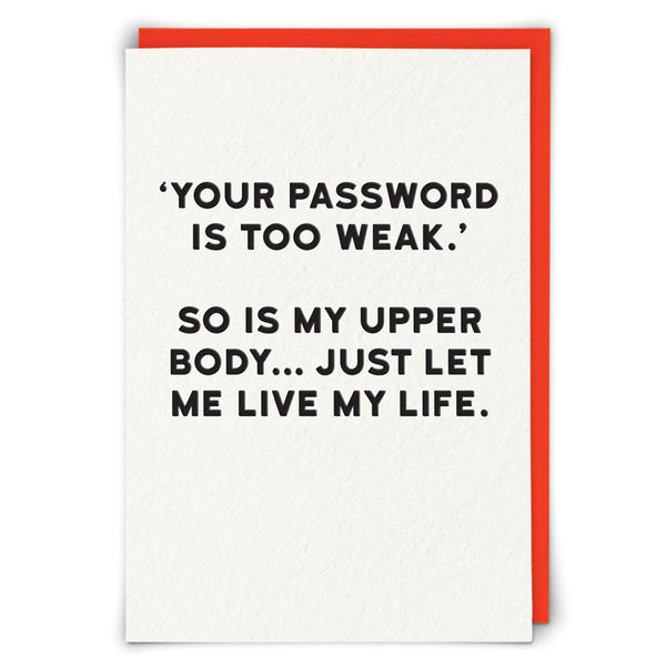 'Password' Card | Redback