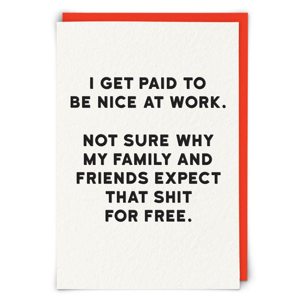 'Nice' Card | Redback