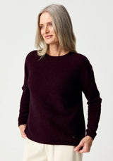 Mia Crew Jumper in Beetroot | Merinomink