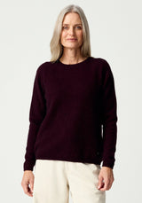 Mia Crew Jumper in Beetroot | Merinomink