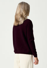 Mia Crew Jumper in Beetroot | Merinomink