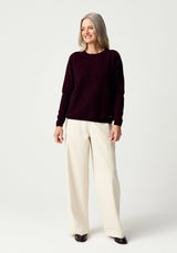 Mia Crew Jumper in Beetroot | Merinomink