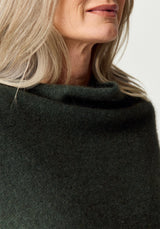 Two Tone Poncho in Wilderness/Slate | Merinomink