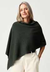 Two Tone Poncho in Wilderness/Slate | Merinomink