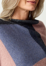 Empress Poncho in Rose Dust/Waterfall Multi | Merinomink