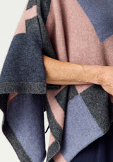 Empress Poncho in Rose Dust/Waterfall Multi | Merinomink
