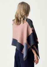 Empress Poncho in Rose Dust/Waterfall Multi | Merinomink