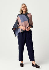 Empress Poncho in Rose Dust/Waterfall Multi | Merinomink