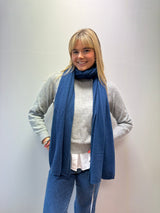 The Big Air Force Blue Cashmere Scarf | Sartoria Saracena