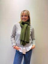 The Big Khaki Cashmere Scarf | Sartoria Saracena