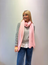 The Big Baby Pink Cashmere Scarf | Sartoria Saracena