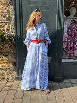 The Liza Striped Linen Maxi Dress | Sartoria Saracena