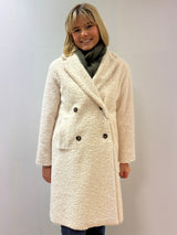 Preside Wool White Bouclé Coat | EMME