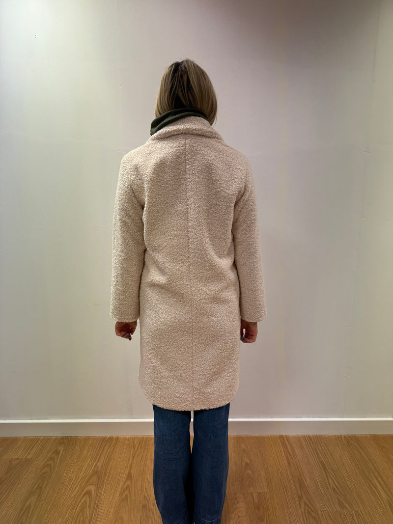 Preside Wool White Bouclé Coat | EMME