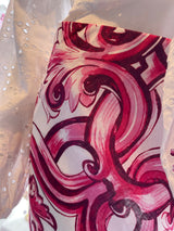 The Pink Swirl Bias Cut Linen Skirt | Sartoria Saracena