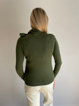 Osaka Green Tie Neck Jumper | EMME