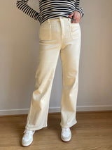 Samovar Cream Wide Leg Jeans | EMME