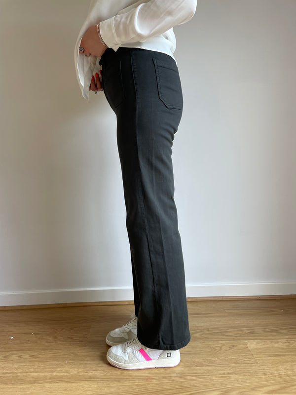 Samovar Charcoal Grey Wide Leg Jeans | EMME