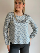Jimco Grey Patterned Blouse | EMME