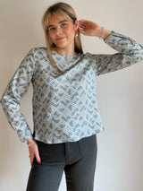 Jimco Grey Patterned Blouse | EMME