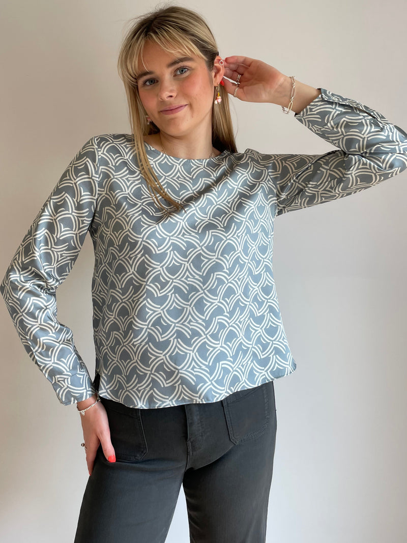 Jimco Grey Patterned Blouse | EMME