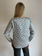 Jimco Grey Patterned Blouse | EMME